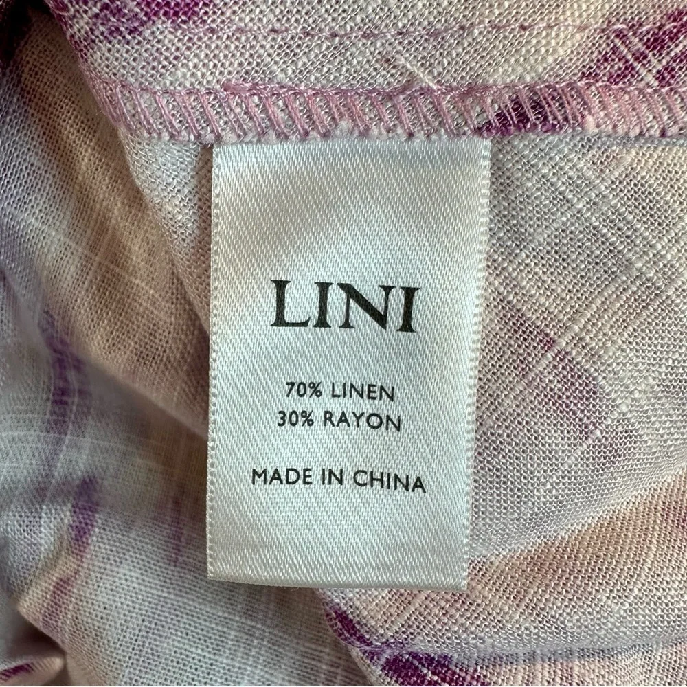 NWT LINI ‘Remi’ Ruffled Tie Dye Mini Dress in “Lavender & White” Size Small - Picture 11 of 15